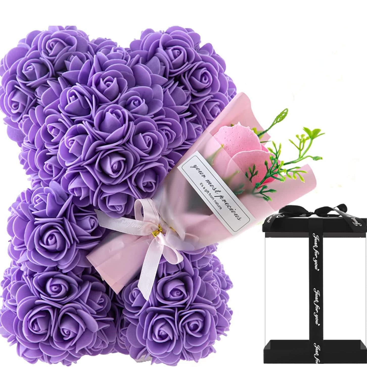 Eternal Rose Bear with Gift Box